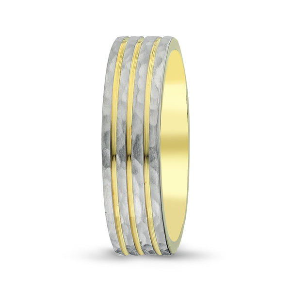 Men's Wedding Band with Beveled Matte Finish & Milgrain (Copy 7 - Laura Milman New York