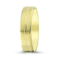 Men's Wedding Band with Brushed Satin Finish with Polished Groove Detailing - Laura Milman New York