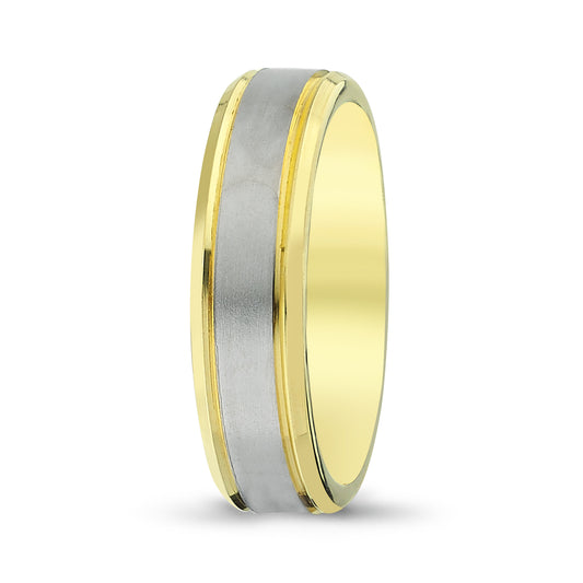 Men's Wedding Band with Beveled Matte Finish & Milgrain (Copy 5 - Laura Milman New York