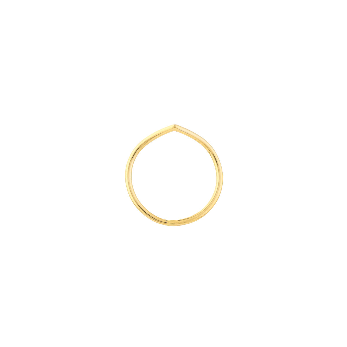 14K Gold Chevron Wire Ring
