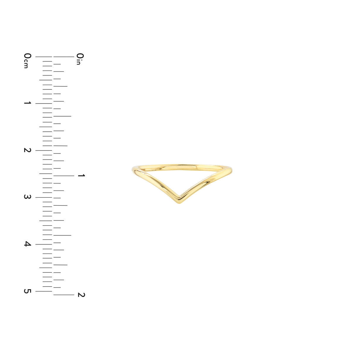 14K Gold Chevron Wire Ring