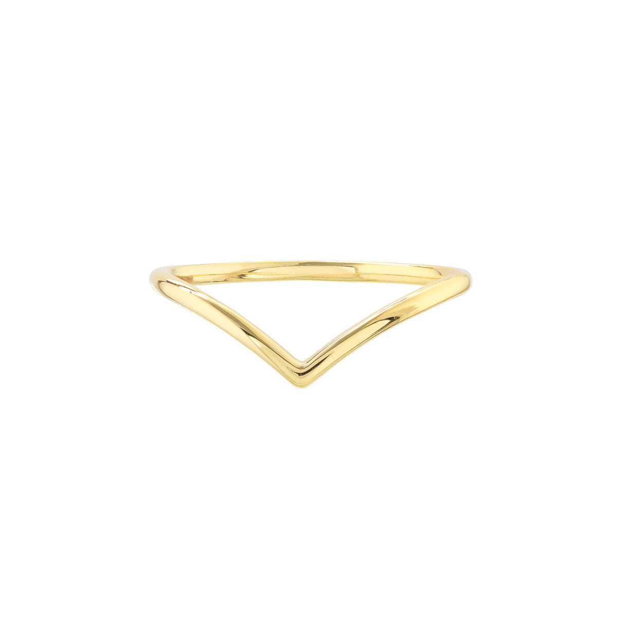 14K Gold Chevron Wire Ring