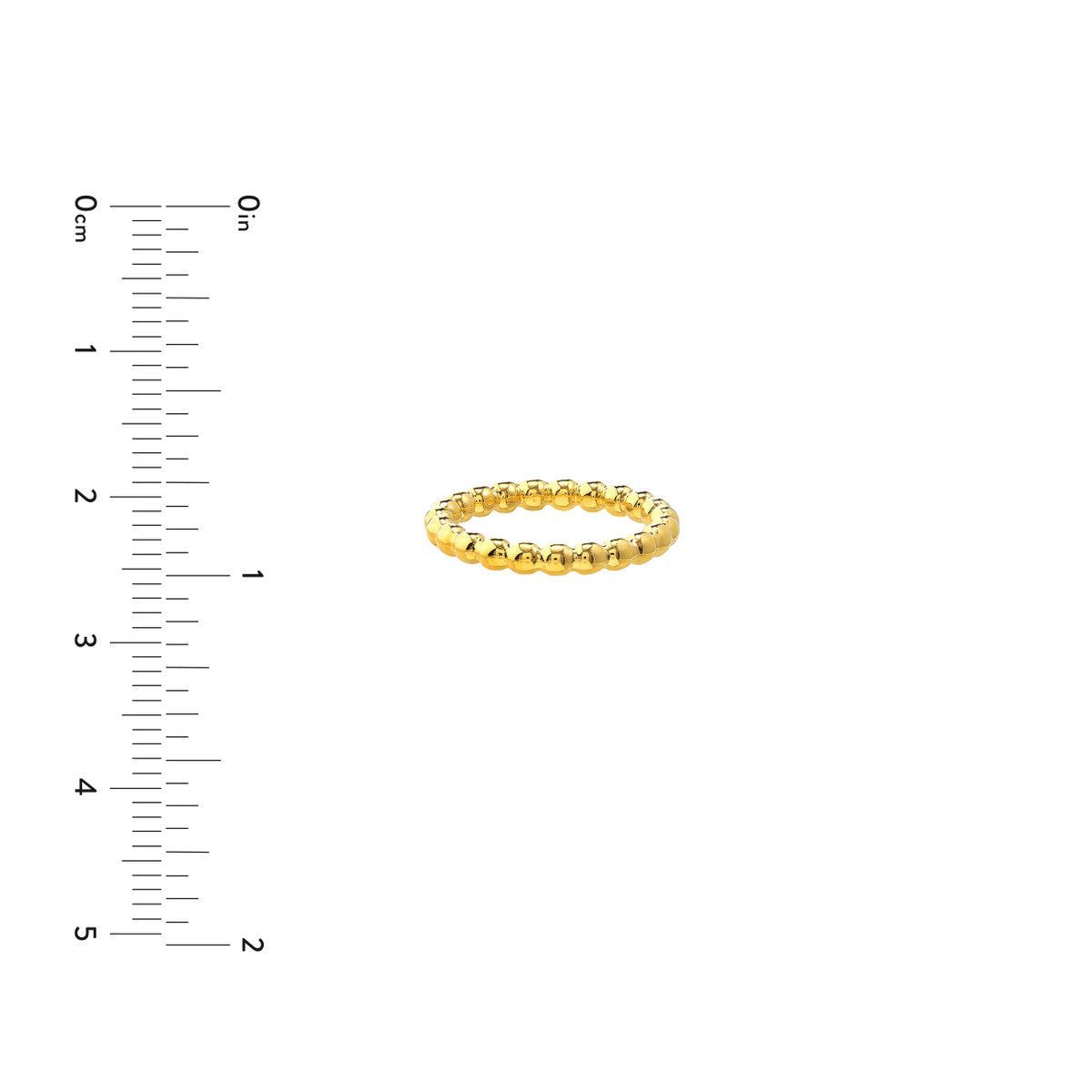 14K Gold Beaded Wire Ring