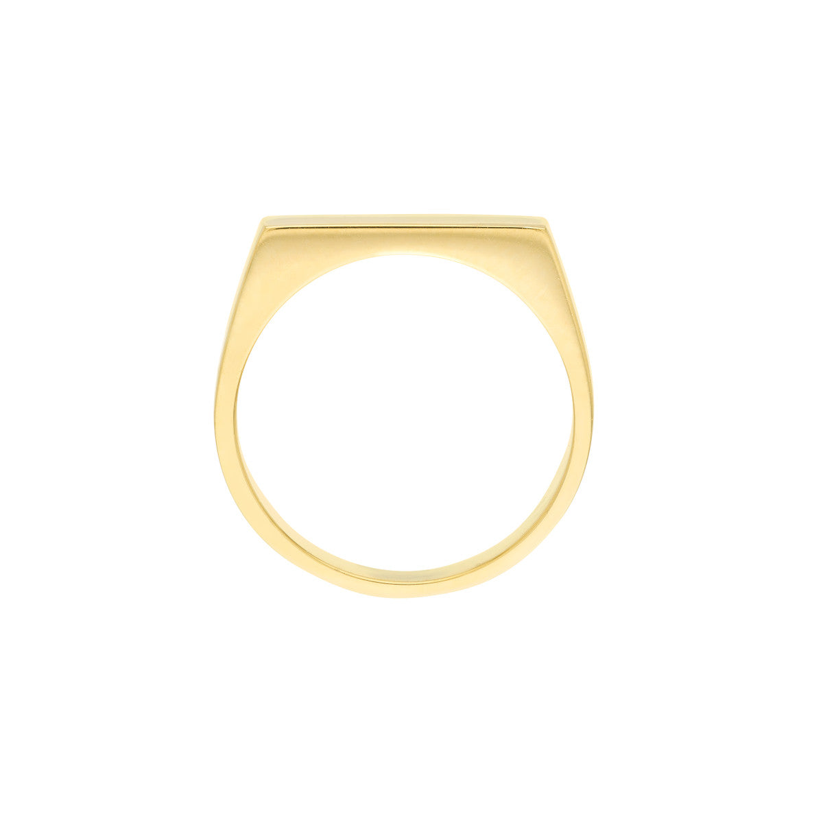 14K Gold Slim Engravable Signet Ring