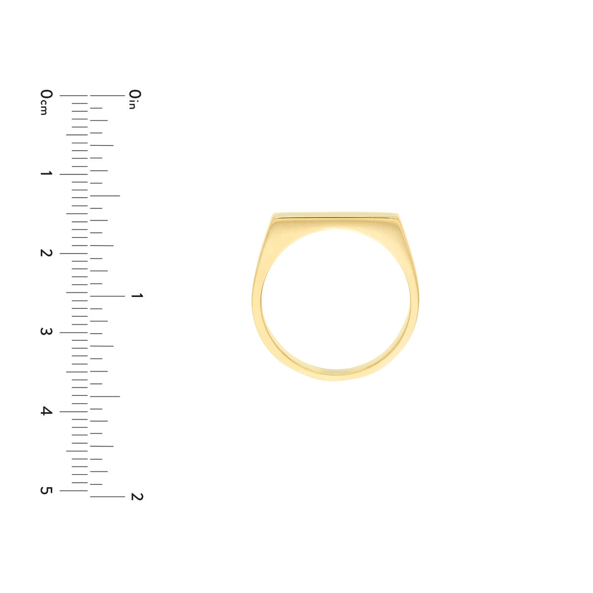 14K Gold Slim Engravable Signet Ring