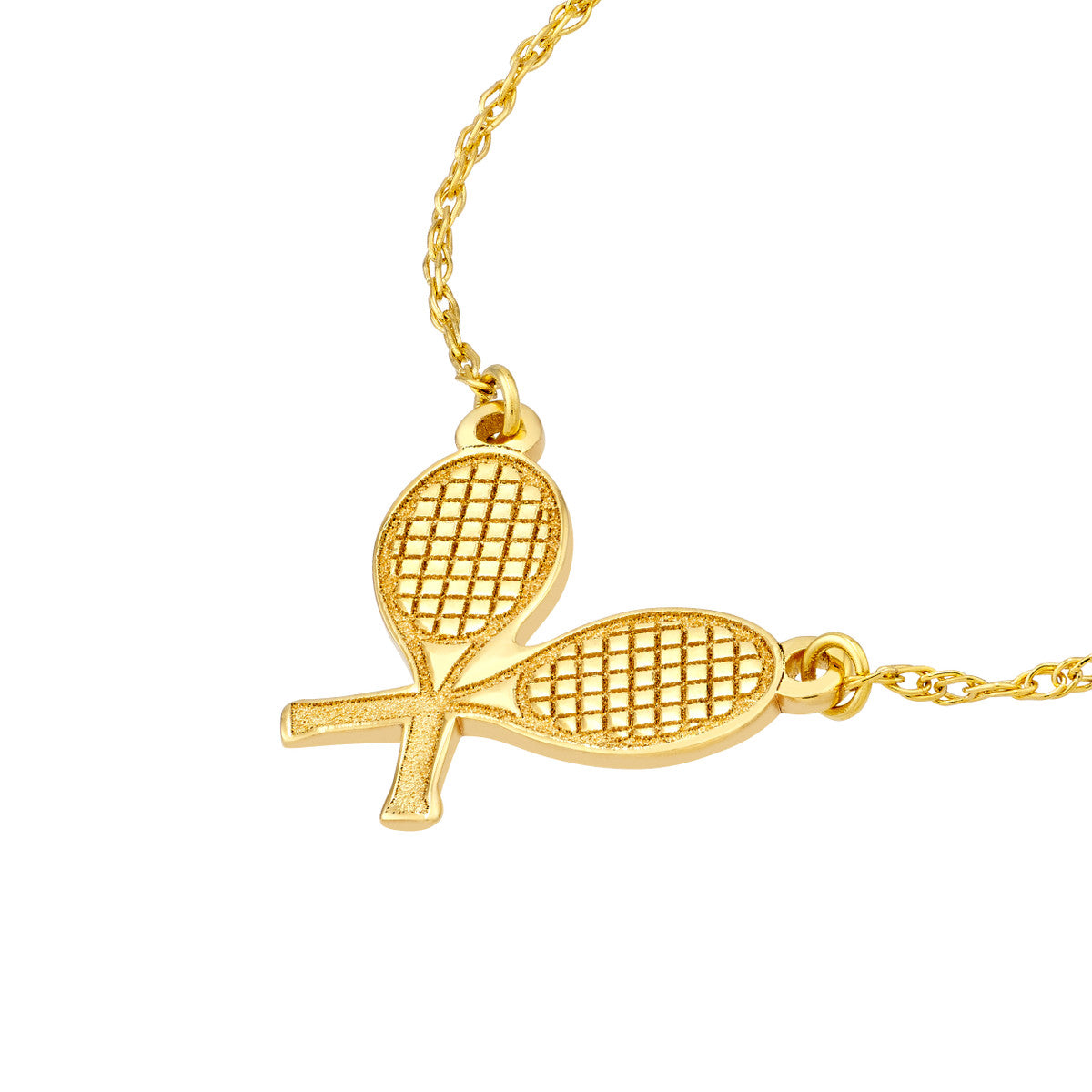 14K Gold Adjustable Necklace So You Tennis Rackets Necklace