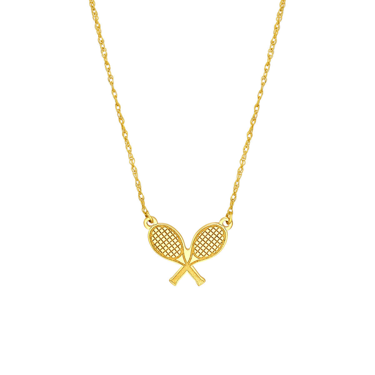 14K Gold Adjustable Necklace So You Tennis Rackets Necklace