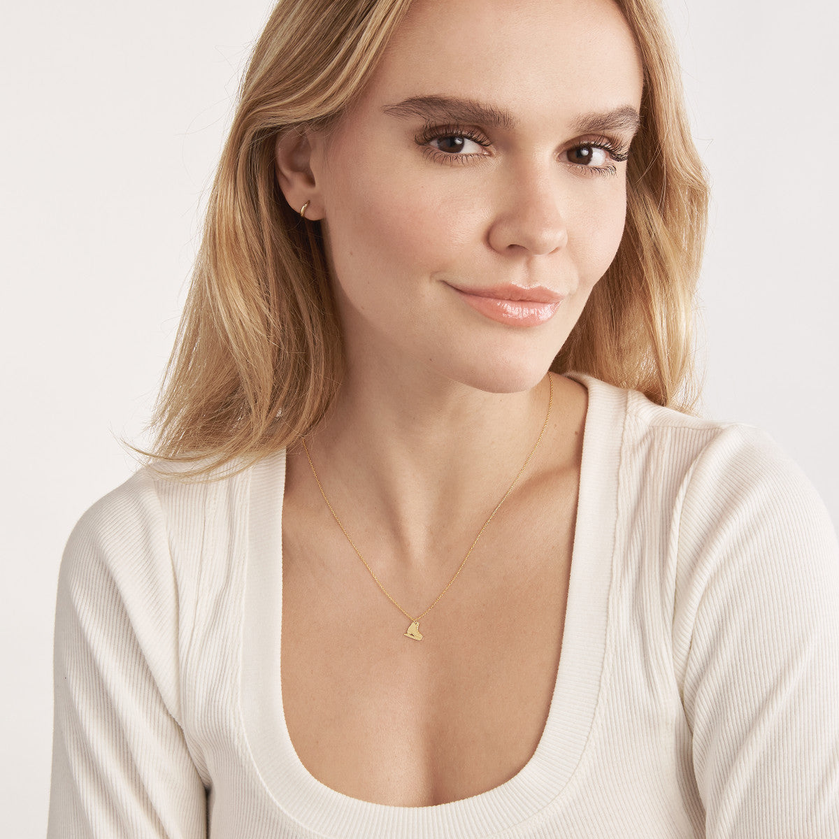14K Gold Adjustable Necklace So You Ice Skate Necklace