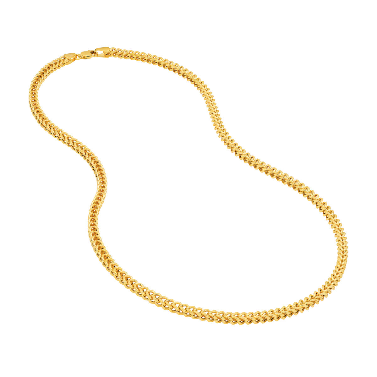 3.40mm Hollow Square Franco Chain in 14k Gold — Laura Milman New York