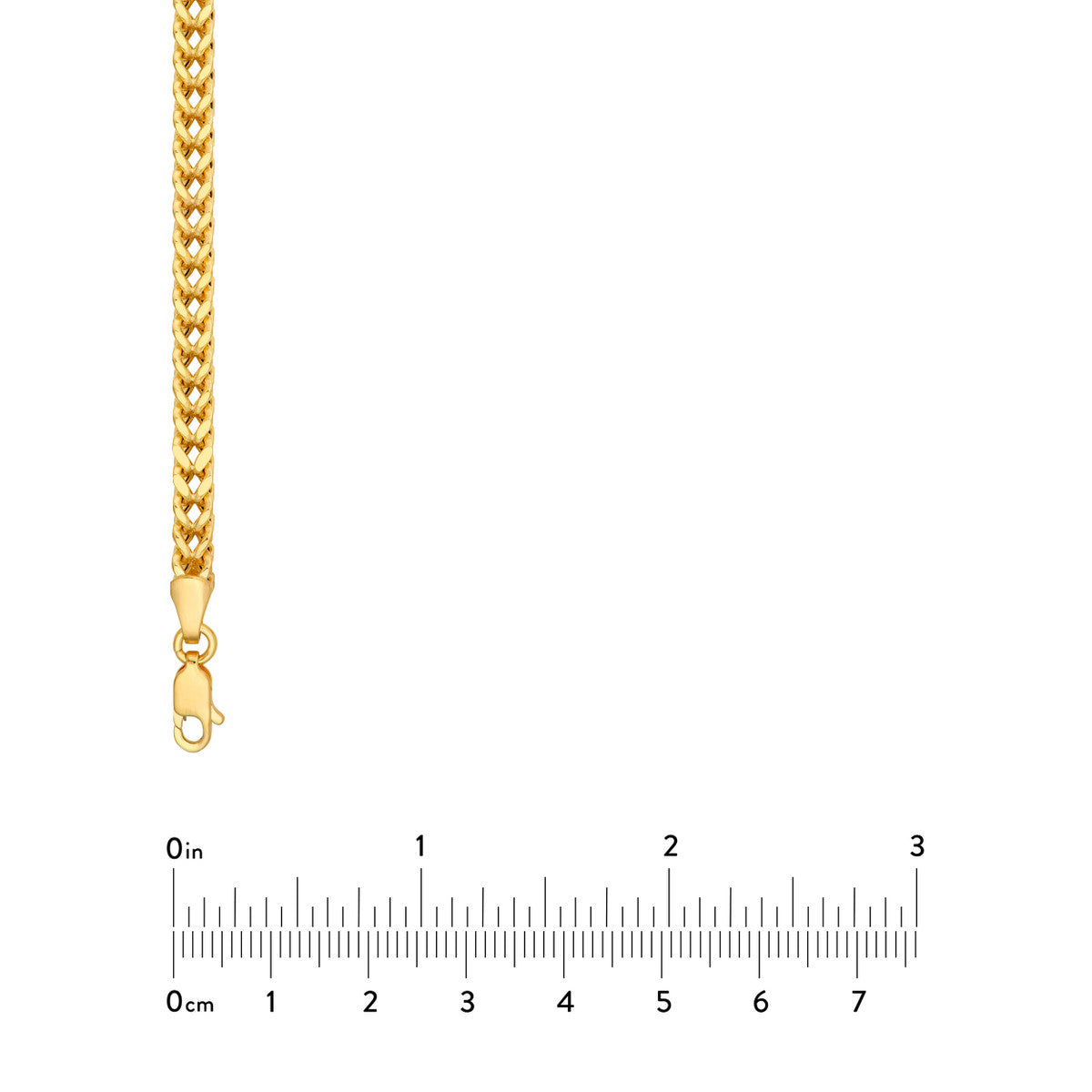 3.40mm Hollow Square Franco Chain in 14k Gold — Laura Milman New York