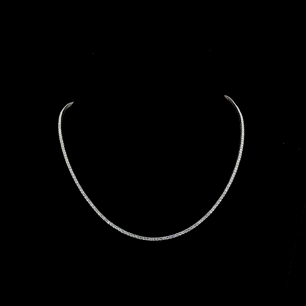 4.82 CT Round Lab Grown Diamond Tennis Necklace in 14K White Gold