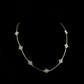 Lab-Grown Round Diamond Station Necklace — Prong view 1