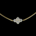 Lab-Grown Round Diamond Station Necklace — Prong view 2