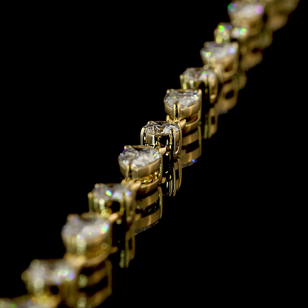 Lab-Grown Pear Diamond Lariat Necklace — Prong, North South — 11.95 ct 14K YELLOW GOLD — Laura Milman New York