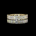Lab-Grown Emerald Diamond Eternity Band — Prong, North South view 6