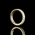 Lab-Grown Emerald Diamond Eternity Band — Prong, North South view 8