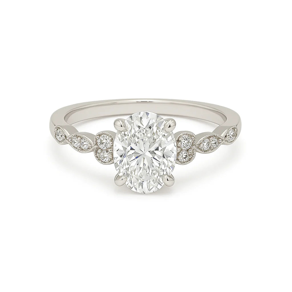 Oval Shaped Engagement Ring - Laura Milman New York