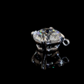 Lab-Grown Round Diamond Solitaire Pendant — Prong view 3