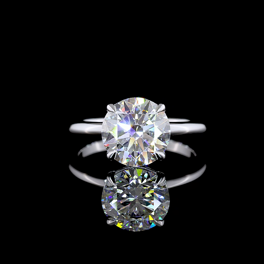 Round Shape Solitaire Engagement Ring (Lab Grown) - Laura Milman New York