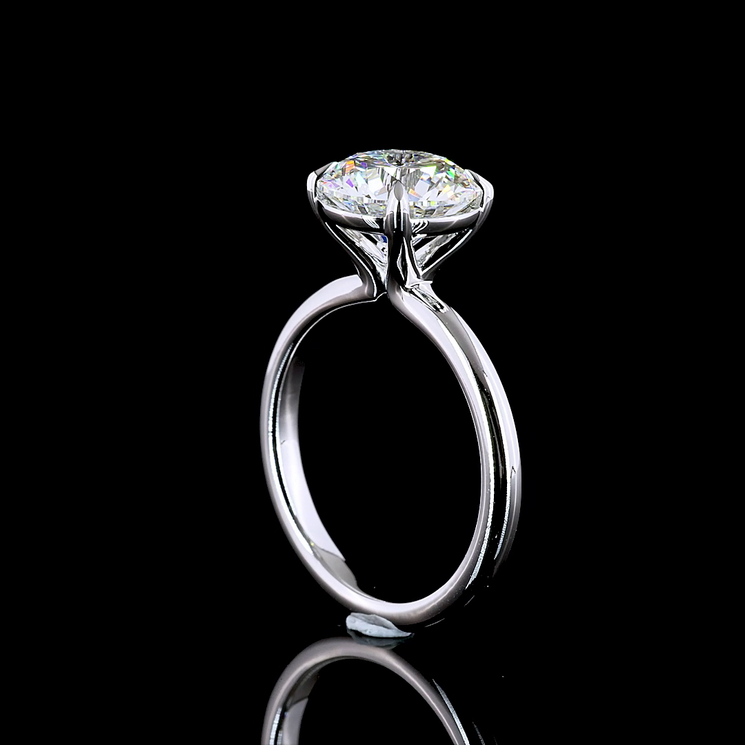 Round Shape Solitaire Engagement Ring (Lab Grown) - Laura Milman New York