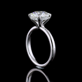 Round Shape Hidden Halo Engagement Ring (Lab Grown)