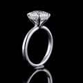 Round Shape Hidden Halo Engagement Ring (Lab Grown)