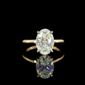 Oval Shape Solitaire Engagement Ring (Lab Grown)