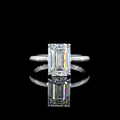 Emerald Shape Solitaire Engagement Ring (Lab Grown)