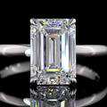 Emerald Shape Solitaire Engagement Ring (Lab Grown)