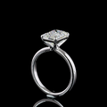Emerald Shape Solitaire Engagement Ring (Lab Grown)