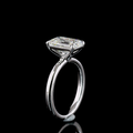 Emerald Shape Solitaire Engagement Ring (Lab Grown)