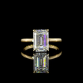 Emerald Shape Hidden Halo Engagement Ring (Lab Grown) - Laura Milman New York