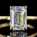 Emerald Shape Hidden Halo Engagement Ring (Lab Grown) - Laura Milman New York