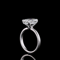 Radiant Shape Hidden Halo Engagement Ring (Lab Grown) - Laura Milman New York