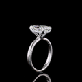 Radiant Shape Hidden Halo Engagement Ring (Lab Grown) - Laura Milman New York