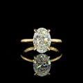 Oval Shape Hidden Halo Engagement Ring (Lab Grown) - Laura Milman New York