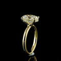 Oval Shape Hidden Halo Engagement Ring (Lab Grown) - Laura Milman New York