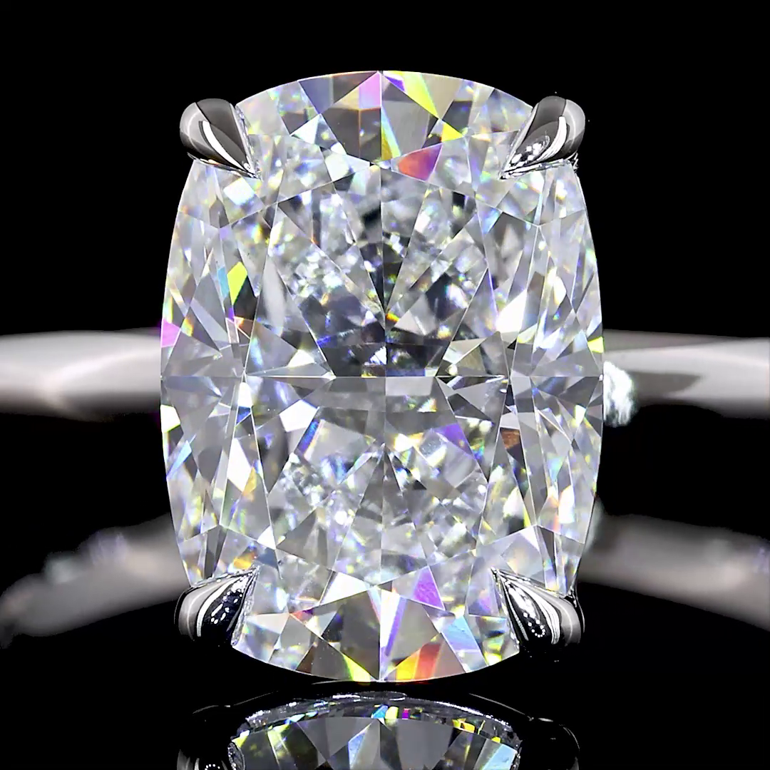 Cushion Brilliant Shape Solitaire Engagement Ring (Lab Grown) - Laura Milman New York