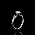 Lab-Grown Round and Marquise Diamond Fashion Ring in 14K or 18K White Gold — 1.11 ct view 4
