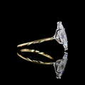 2.6 CT Marquise Lab-Grown Diamond Solitaire Ring in 14K two tone view 2