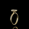 1.53 CT Emerald Lab-Grown Diamond Solitaire Ring in 14K yellow gold view 4