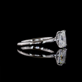 Lab-Grown Radiant Diamond Solitaire Ring — Prong, North South view 2