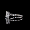 Lab-Grown Radiant Diamond Solitaire Ring — Prong, North South view 3