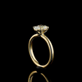 1.52 CT Oval Lab-Grown Diamond Solitaire Ring in 14K yellow gold view 3