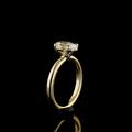 1.52 CT Oval Lab-Grown Diamond Solitaire Ring in 14K yellow gold view 4