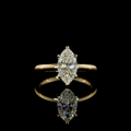1.59 CT Marquise Lab-Grown Diamond Solitaire Ring in 14K yellow gold view 1