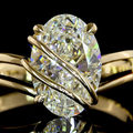 Lab-Grown Oval Diamond Solitaire Ring — Prong, North South view 6