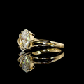 Lab-Grown Oval Diamond Solitaire Ring — Prong, North South view 8