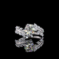 Lab-Grown Round and Marquise Diamond Fashion Ring in 14K or 18K White Gold — 1.52 ct view 1