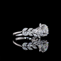 Lab-Grown Round and Marquise Diamond Fashion Ring in 14K or 18K White Gold — 1.52 ct view 2